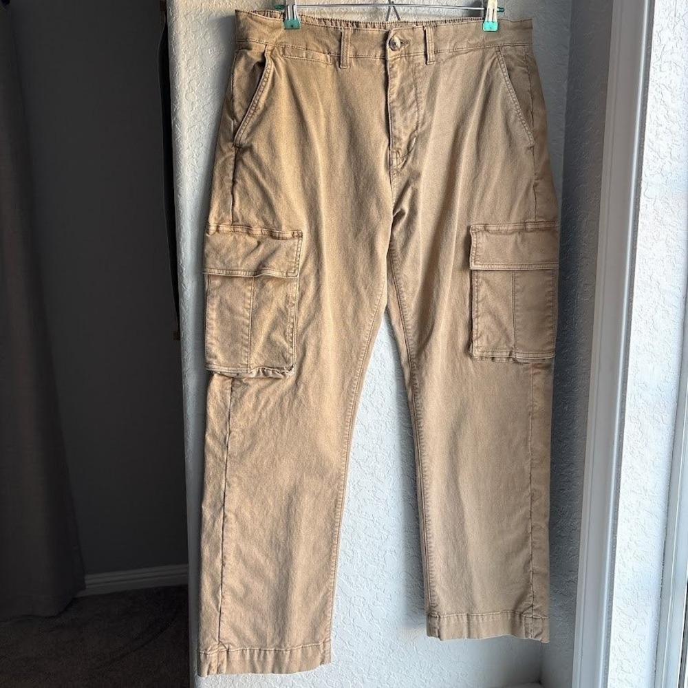 Jachs NY Mens Cargo Pants‎ 38 Khaki Tan Relaxed Fit Cotton Blend